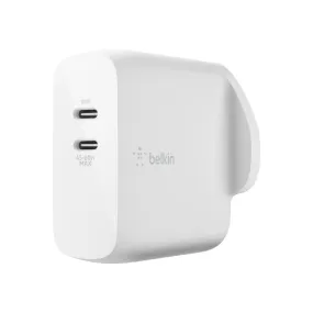 Belkin WCH003myWH BOOST↑CHARGE™ Dual USB-C PD GaN Wall Charger 63W