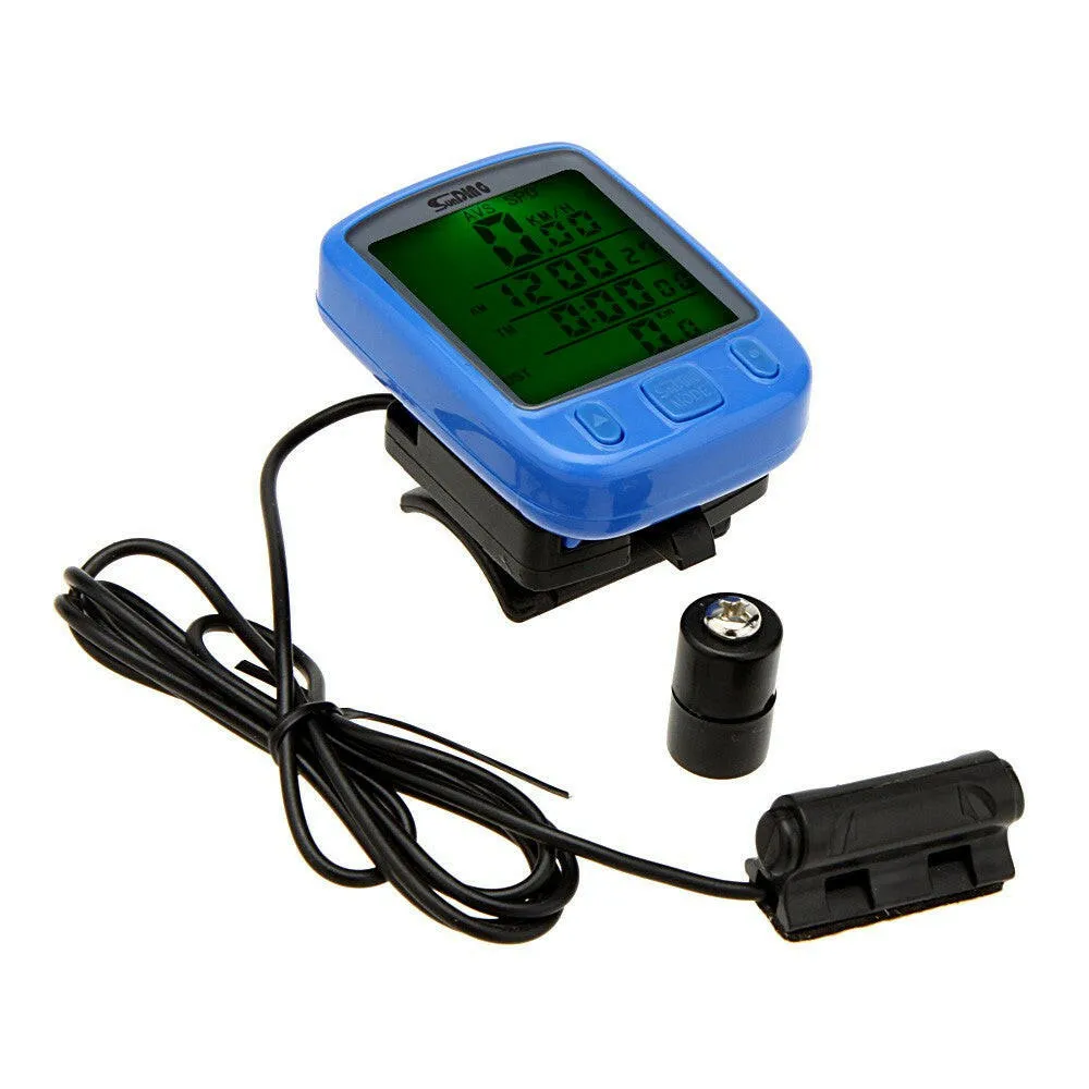 Bike Bicycle Cycling Computer Odometer Speedometer LCD Backlight Backlit Waterproof Multifunction