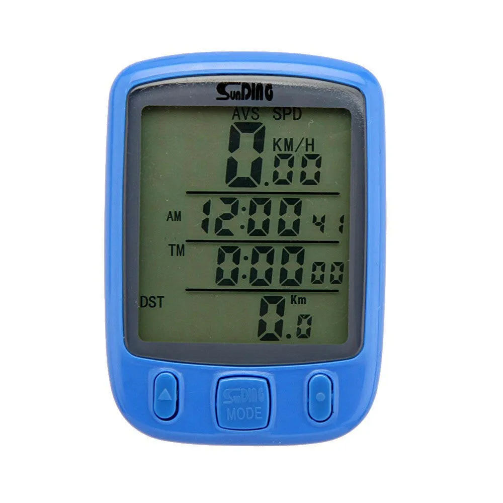 Bike Bicycle Cycling Computer Odometer Speedometer LCD Backlight Backlit Waterproof Multifunction