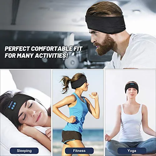 Bluetooth Sports Headband Headphones by Lavince - Ultra-Thin HD Stereo for Workout, Travel, Meditation