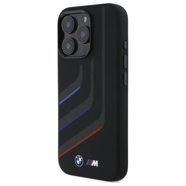 BMW Silicone Turning Lines Case with MagSafe for iPhone 16 Pro Max 6.9" Black - BMHMP16X23SLIK