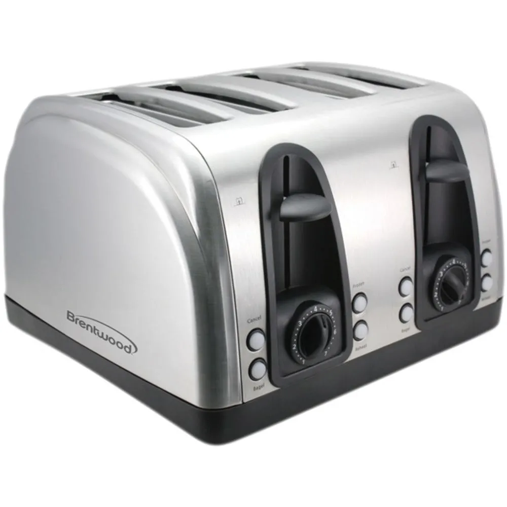 Brentwood Appliances TS-445S 4-Slice Toaster with Extra-Wide Slots