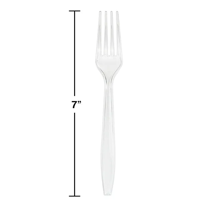 Bulk Clear Plastic Forks (288 per Case)