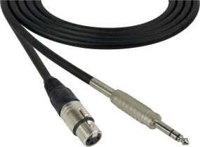 Canare Star-Quad Microphone Cable XLR Female to 1/4" TRS male 3FT (Multiple Colors)