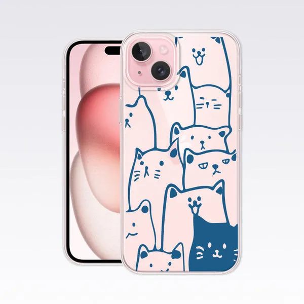 Cartoon Cat Clear Silicon Cover