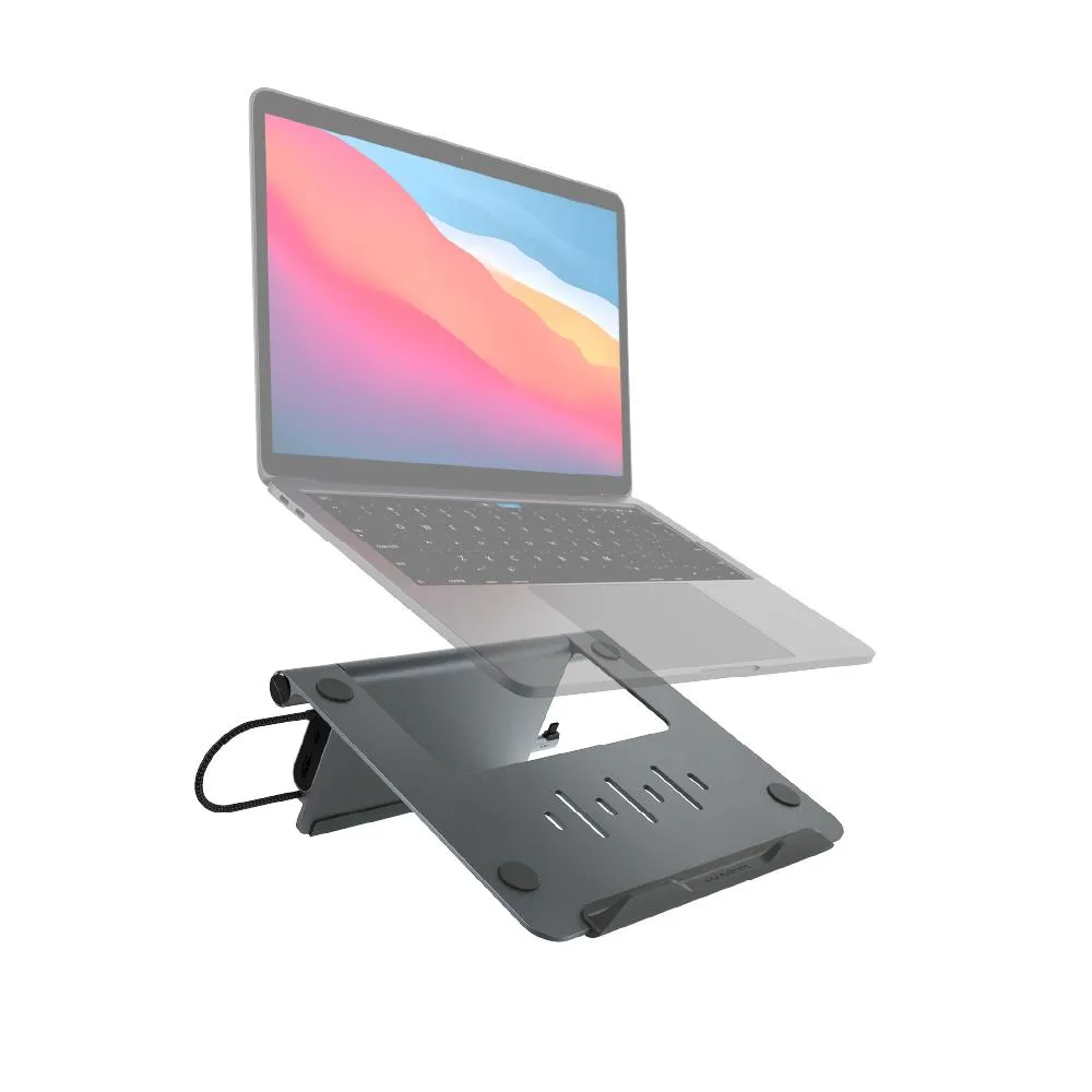 CASA Hub Stand USB-C 5-in-1 Laptop Stand Hub   Ultra HD 4K 60Hz HDMI Cable