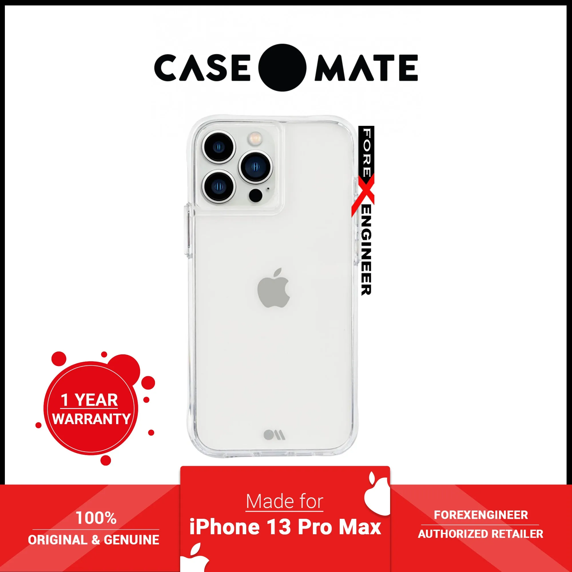 Case-Mate Tough for iPhone 13 Pro Max 6.7" 5G with Antimicrobial - Clear (Barcode: 840171706062 )