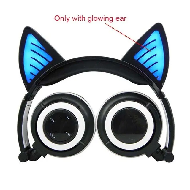 Cat Wireless Headphones Flashing Glowing Bluetooth Headset