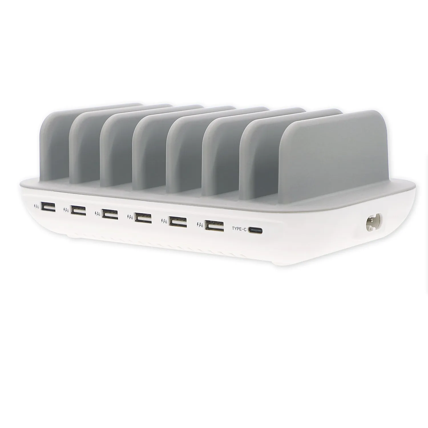 Charging Station Office 7 devices USB Ports Charger 60W White