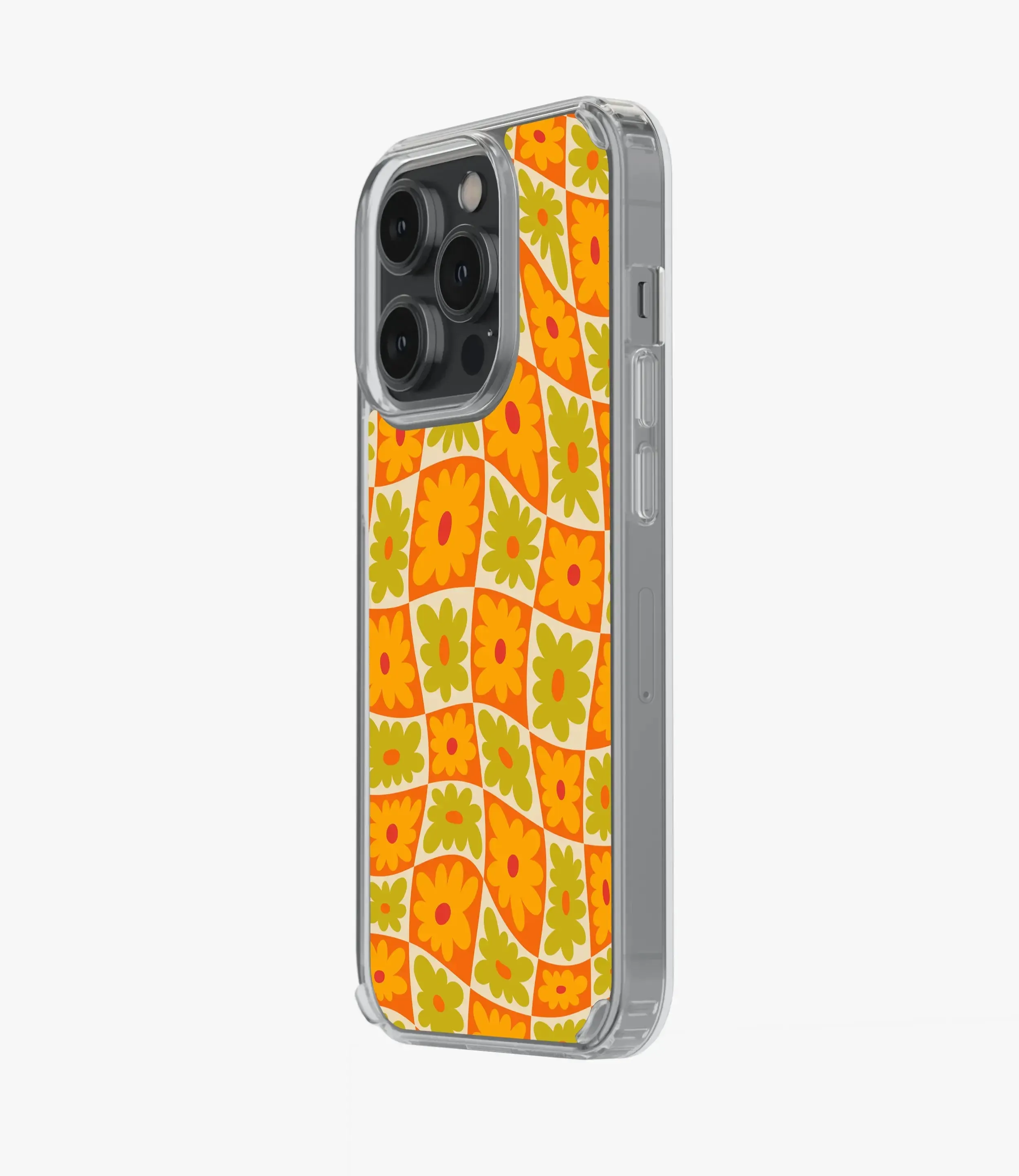 Checkered Flower Power Silicone Case