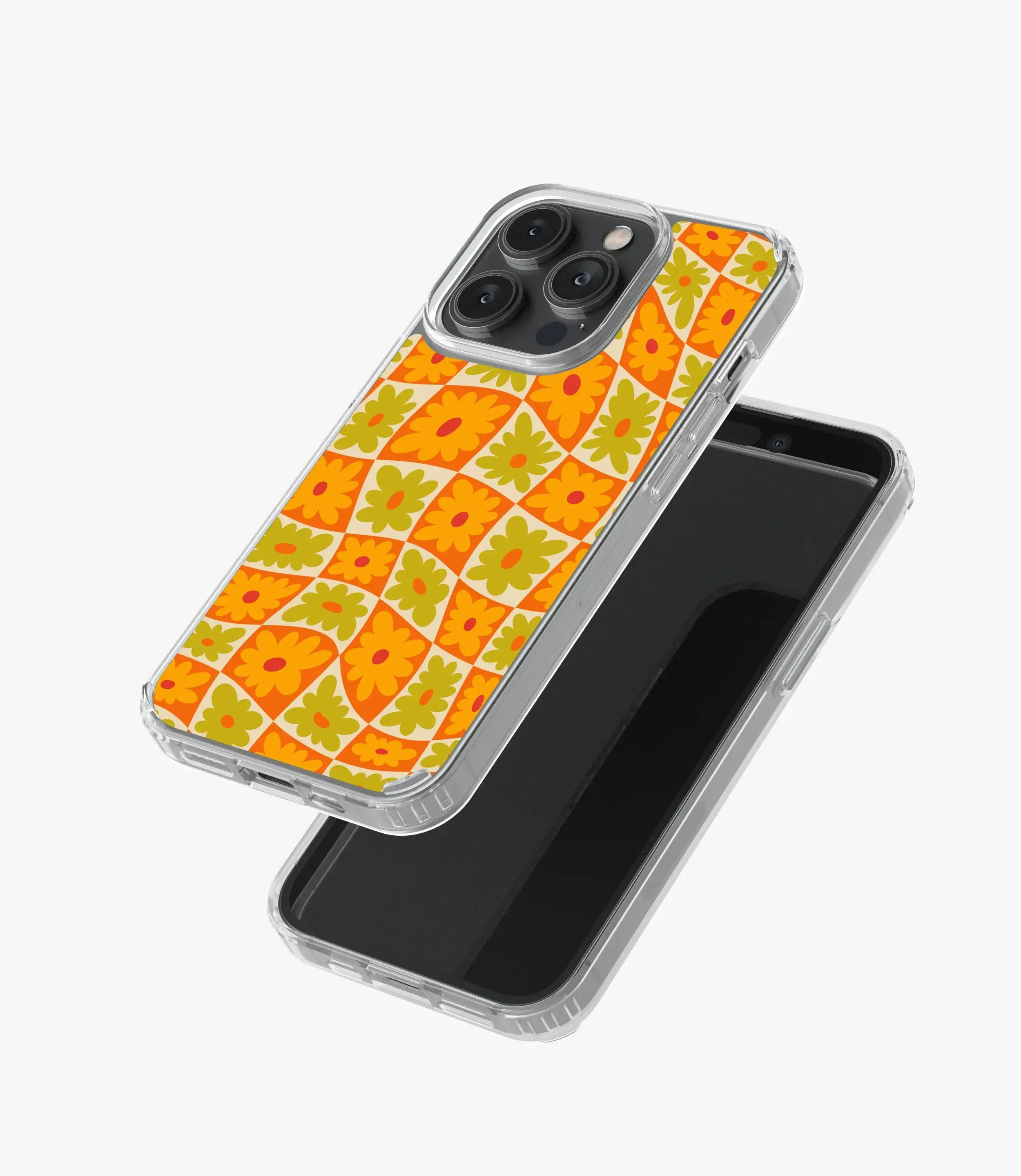 Checkered Flower Power Silicone Case