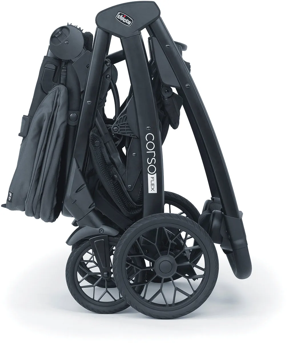 Chicco Corso Flex Twin Stroller Travel System Bundle - Legend