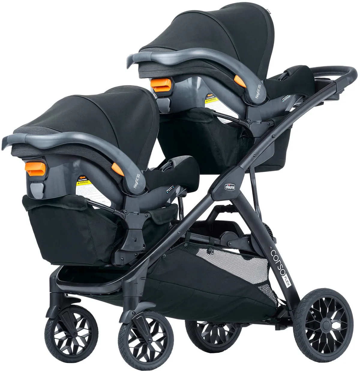 Chicco Corso Flex Twin Stroller Travel System Bundle - Legend