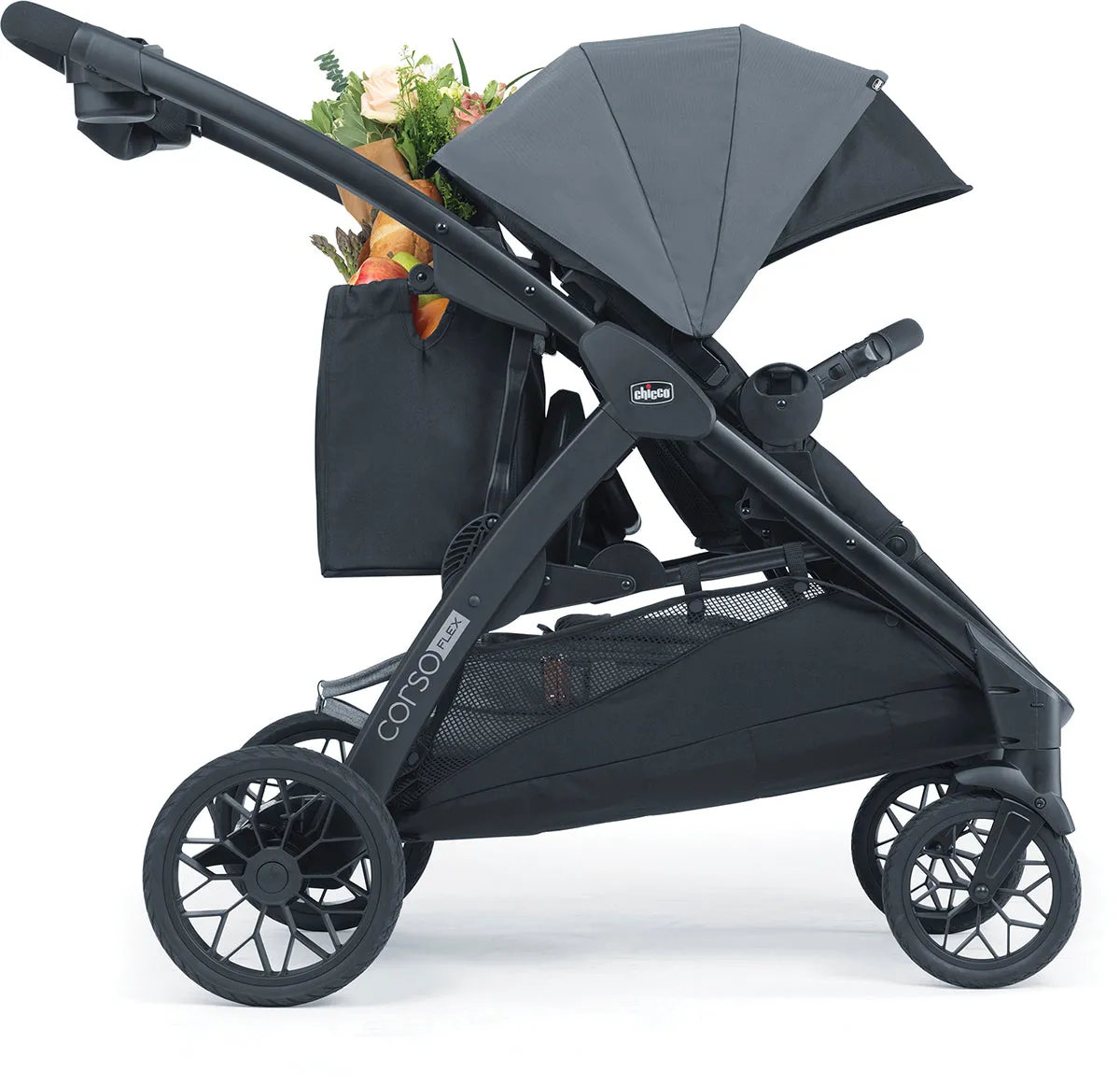 Chicco Corso Flex Twin Stroller Travel System Bundle - Legend