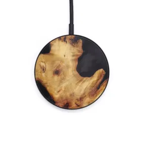 Circle Wood Resin Wireless Charger - Aarya (Pure Black, 610215)