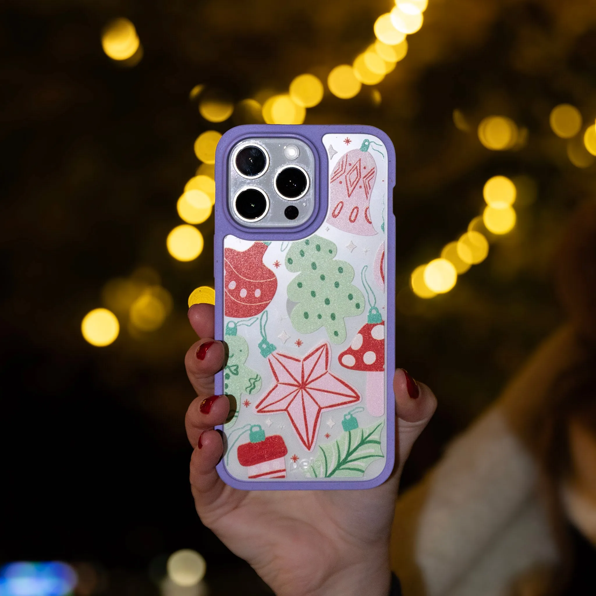 Clear Festive Flair iPhone 16 Pro Max Case With Lavender Ridge