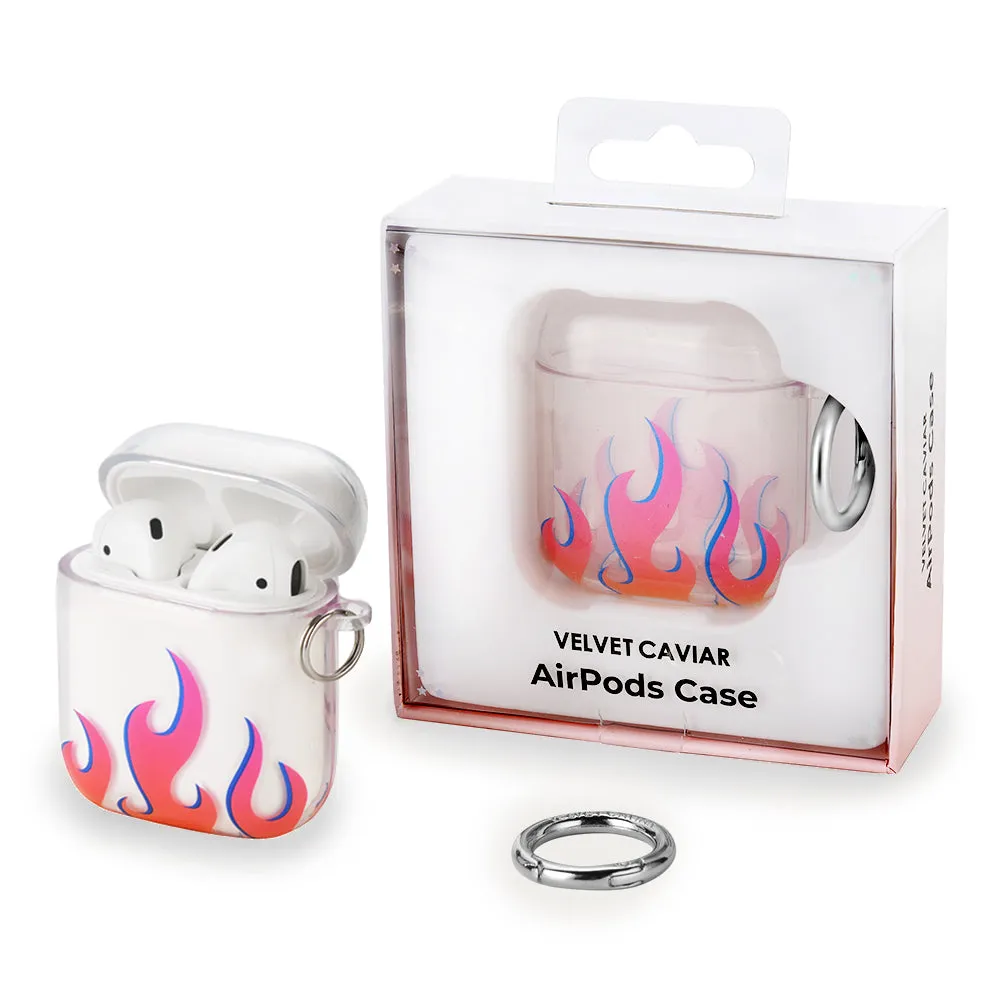 Clear Flames Airpods Case