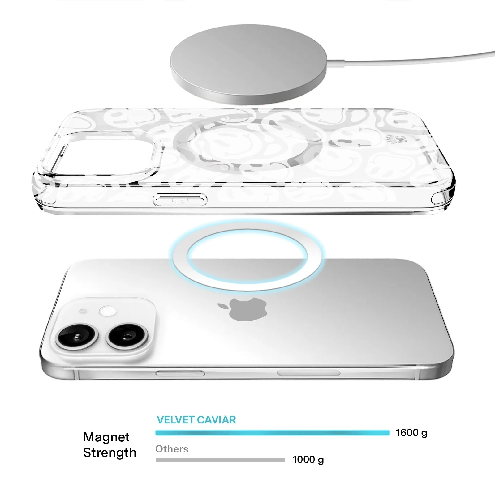 Clear Frosted Smiley iPhone Case