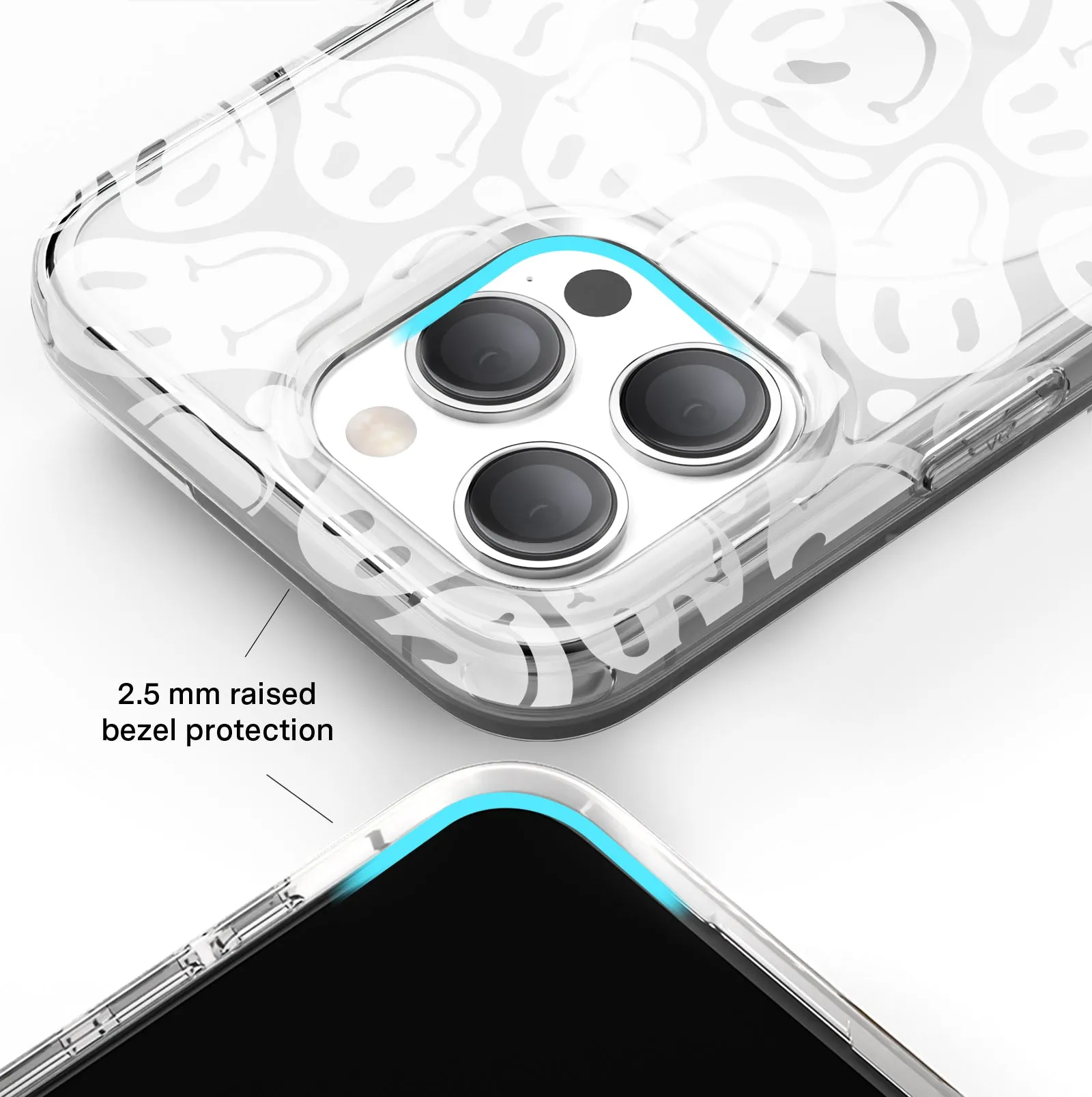 Clear Frosted Smiley iPhone Case