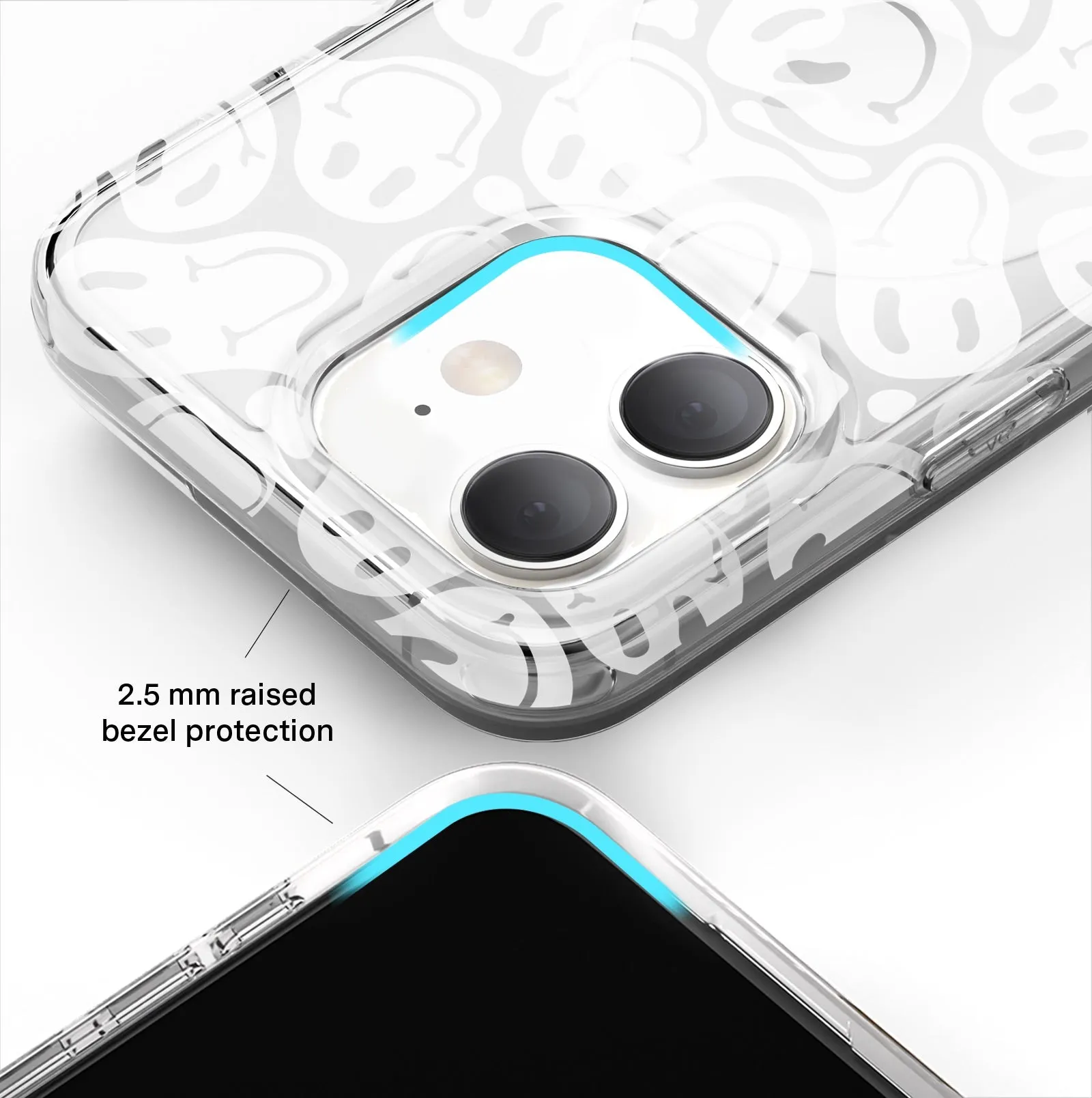 Clear Frosted Smiley iPhone Case