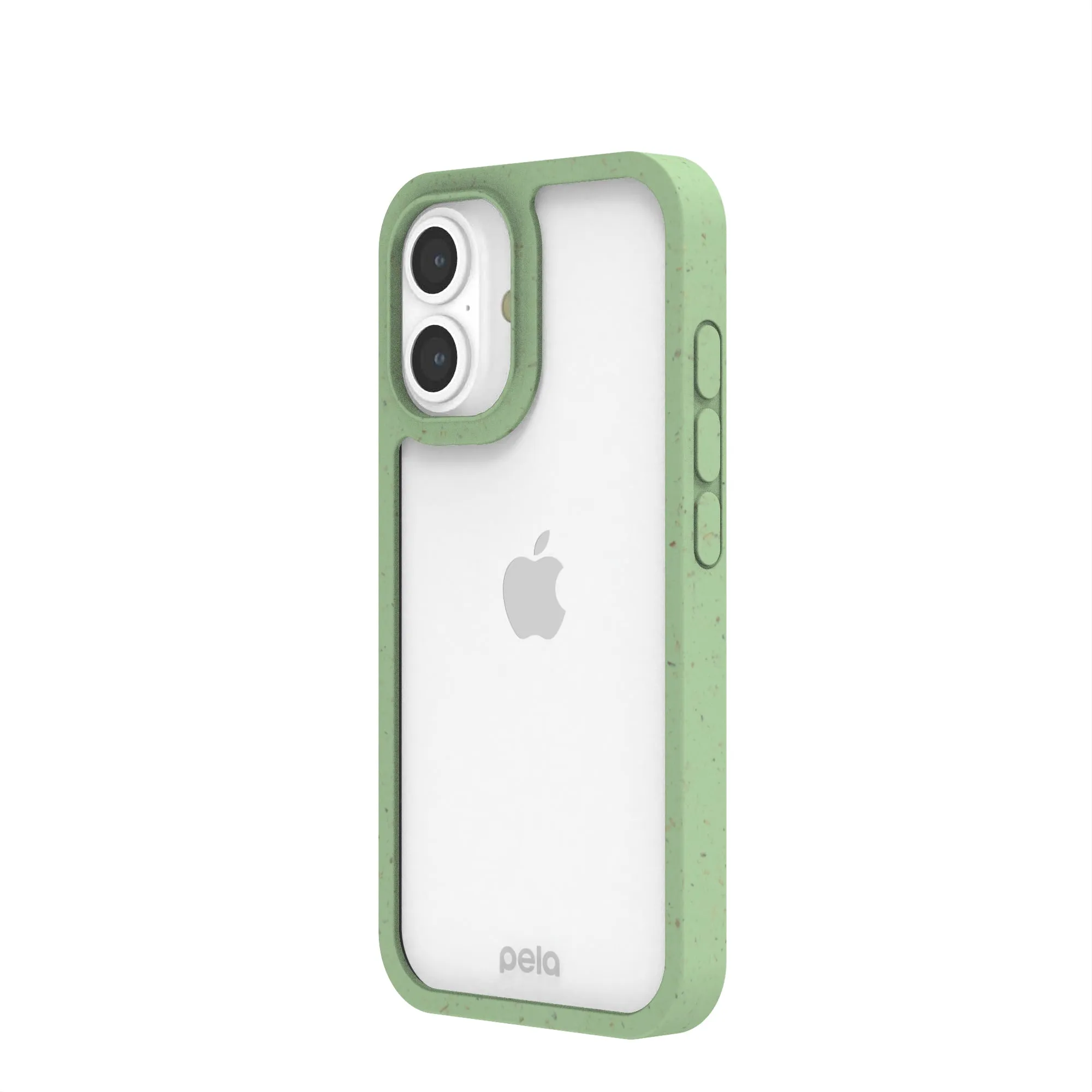 Clear iPhone 16 Case with Sage Green Ridge