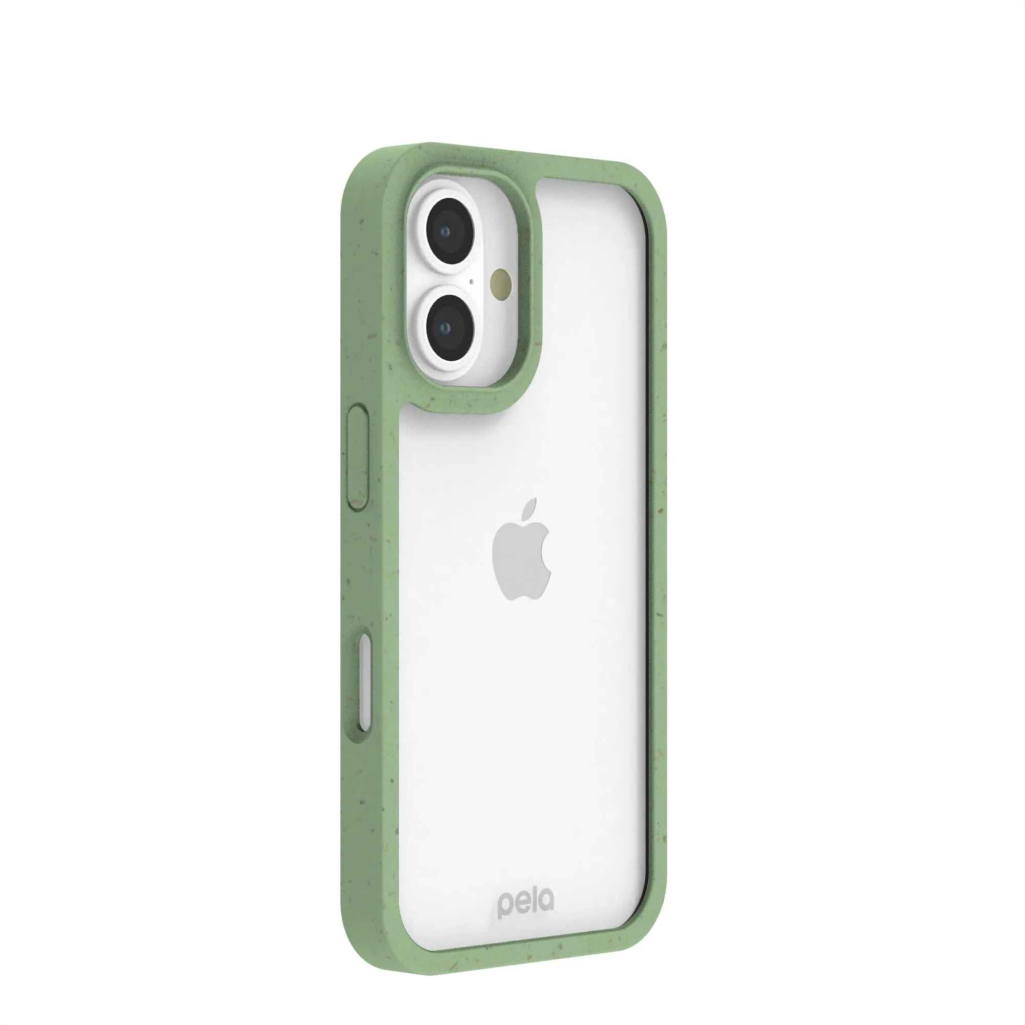 Clear iPhone 16 Case with Sage Green Ridge