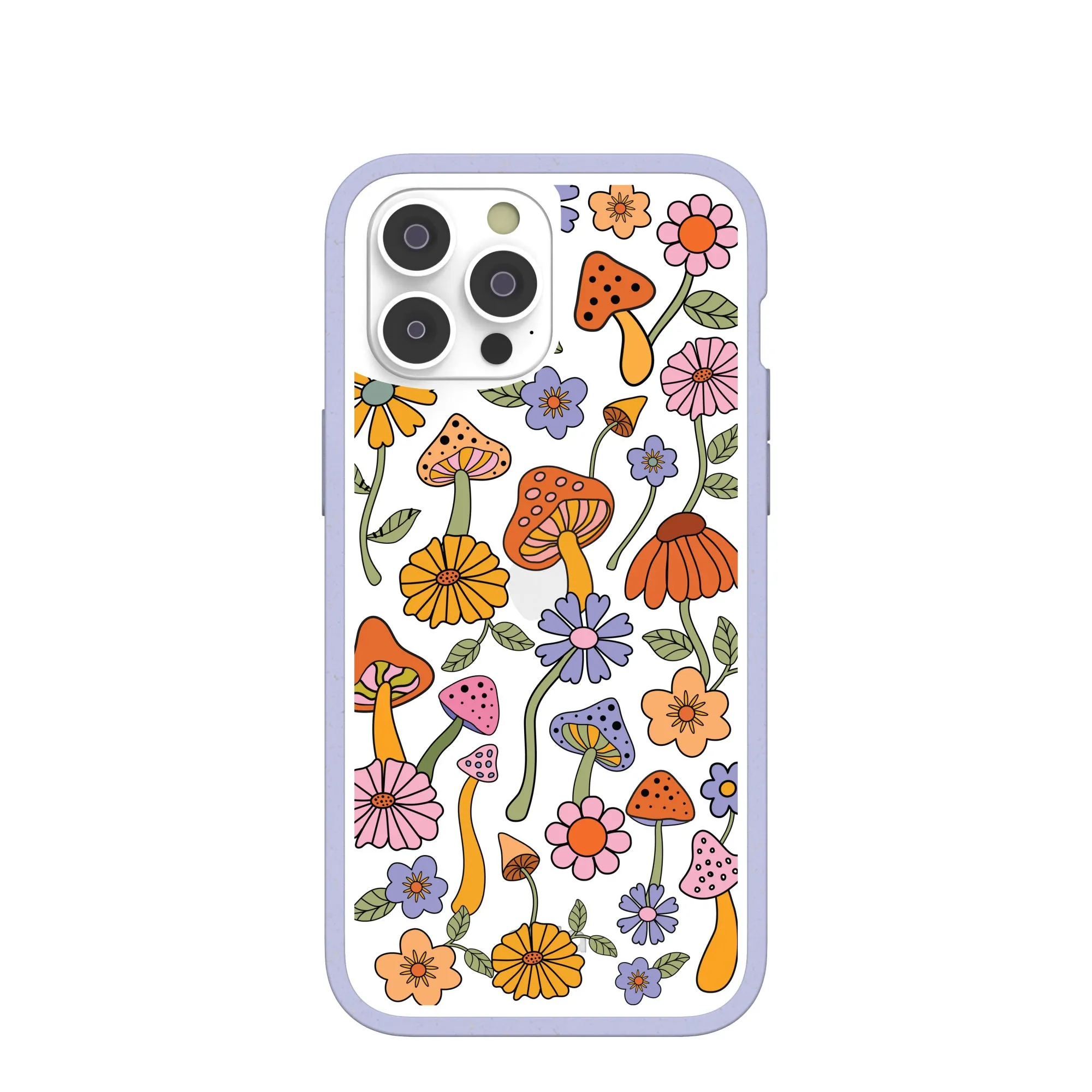 Clear Shrooms and Blooms iPhone 14 Pro Max Case With Lavender Ridge