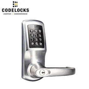 CodeLocks - CL5510 - Electronic Smart Lock - Medium Duty - 2 3/4" Tubular Latch Bolt - Passage Mode - MIFARE - Bluetooth - Brushed Steel - Grade 2