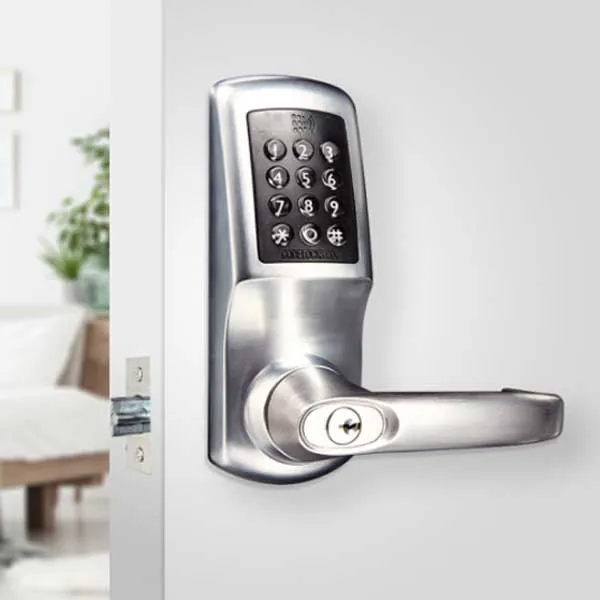 CodeLocks - CL5510 - Electronic Smart Lock - Medium Duty - 2 3/4" Tubular Latch Bolt - Passage Mode - MIFARE - Bluetooth - Brushed Steel - Grade 2