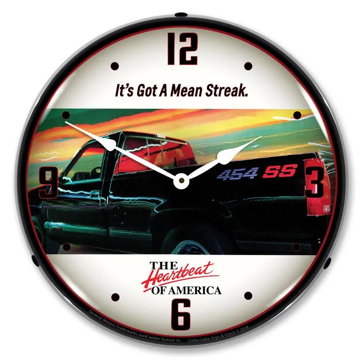 Collectable Sign and Clock - Chevrolet 454 SS Truck Clock