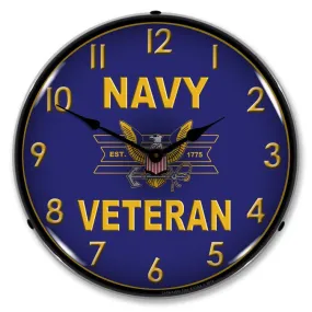 Collectable Sign and Clock - Navy Veteran Clock