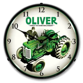 Collectable Sign and Clock - Oliver Super 55 Farm Tractor Clock