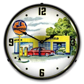 Collectable Sign and Clock - Richfield Station 1960s Clock