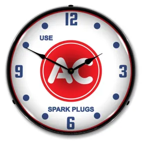 Collectable Sign and Clock - Use AC Spark Plugs Clock