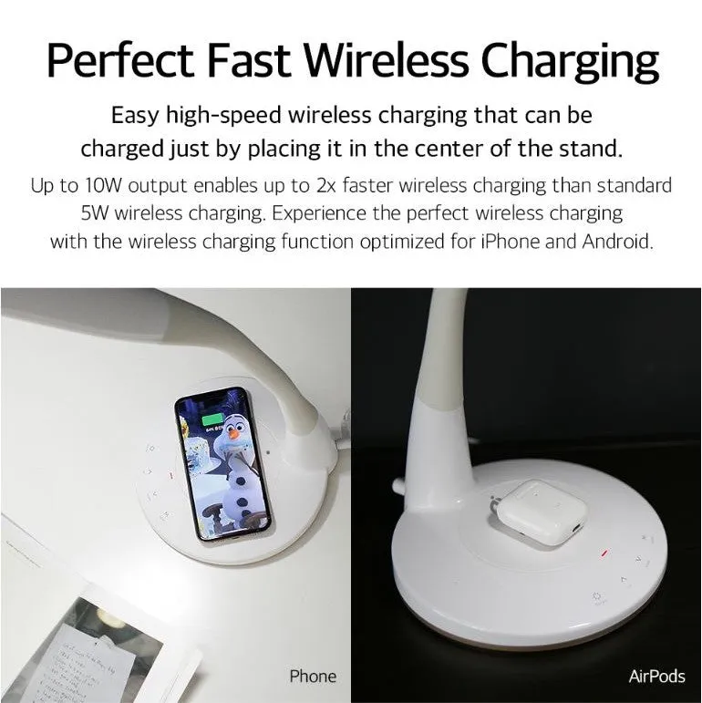 Cordless LED Light Stand with Charging Station