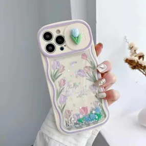 Cute 3D Flower Phone Case Cover Soft Bumper for iPhone 11, 12, 13, 14 Pro Max