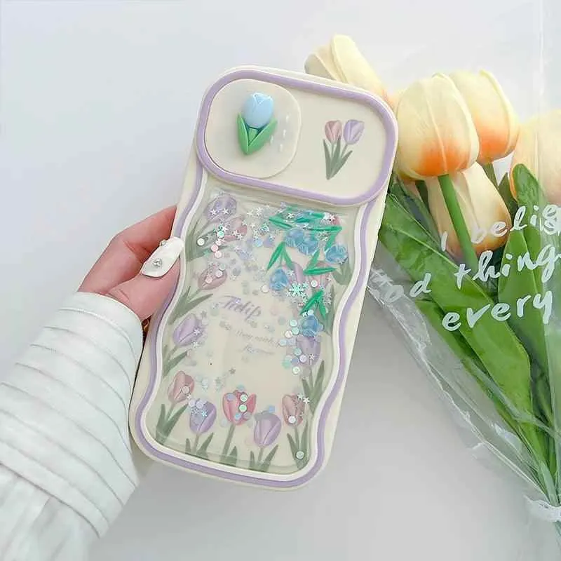 Cute 3D Flower Phone Case Cover Soft Bumper for iPhone 11, 12, 13, 14 Pro Max