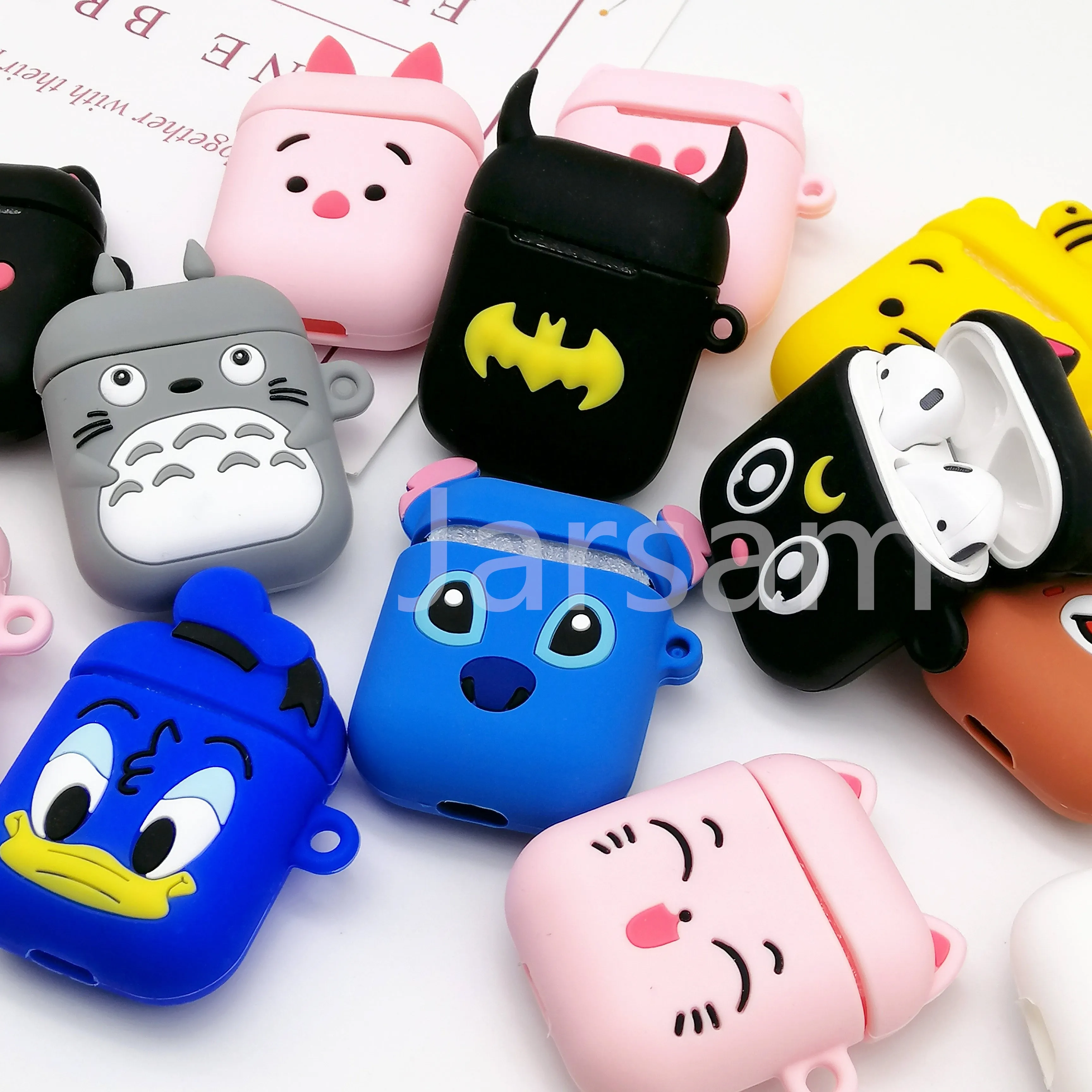 Cute Cartoon Wireless Earphone Case For Apple AirPods 2 Silicone Charging Headphones Case for Airpods Protective Cover