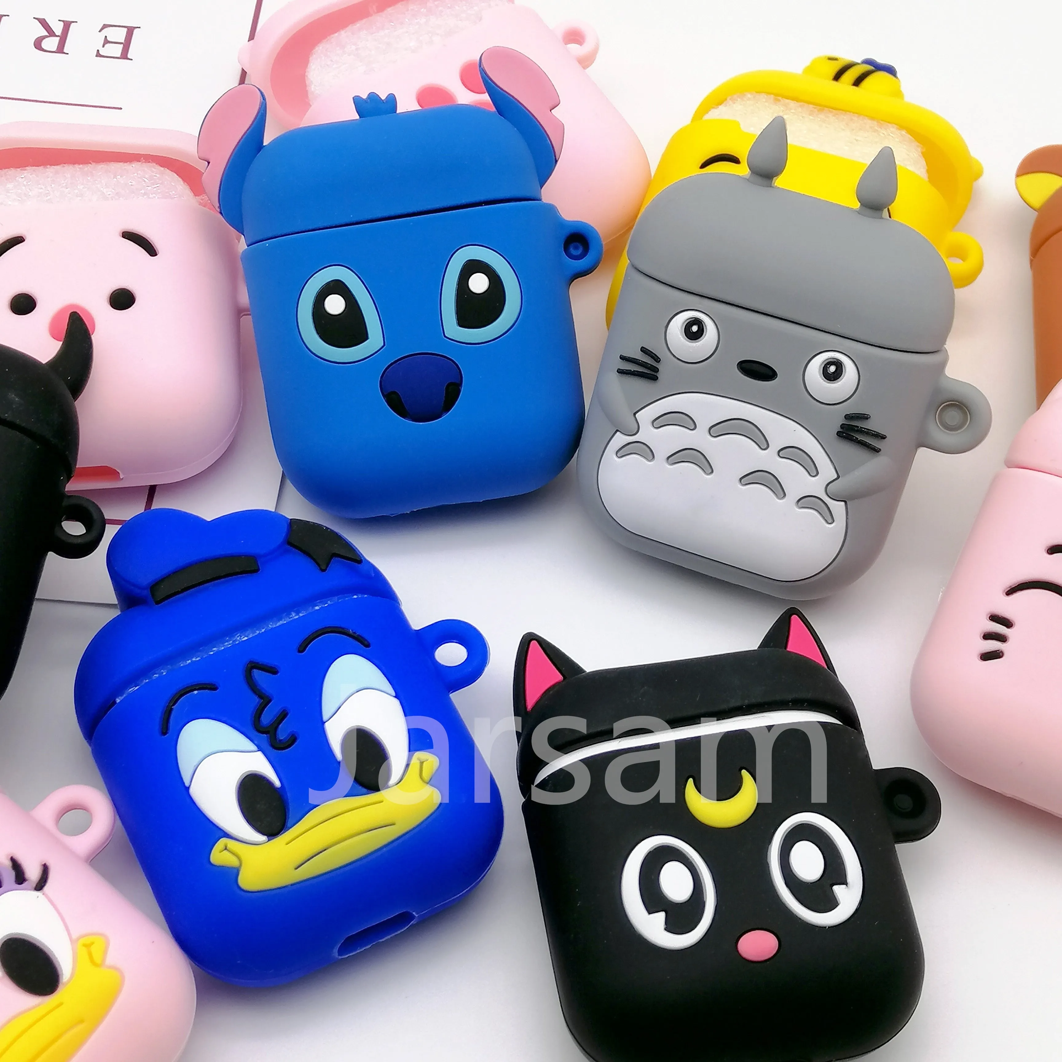 Cute Cartoon Wireless Earphone Case For Apple AirPods 2 Silicone Charging Headphones Case for Airpods Protective Cover