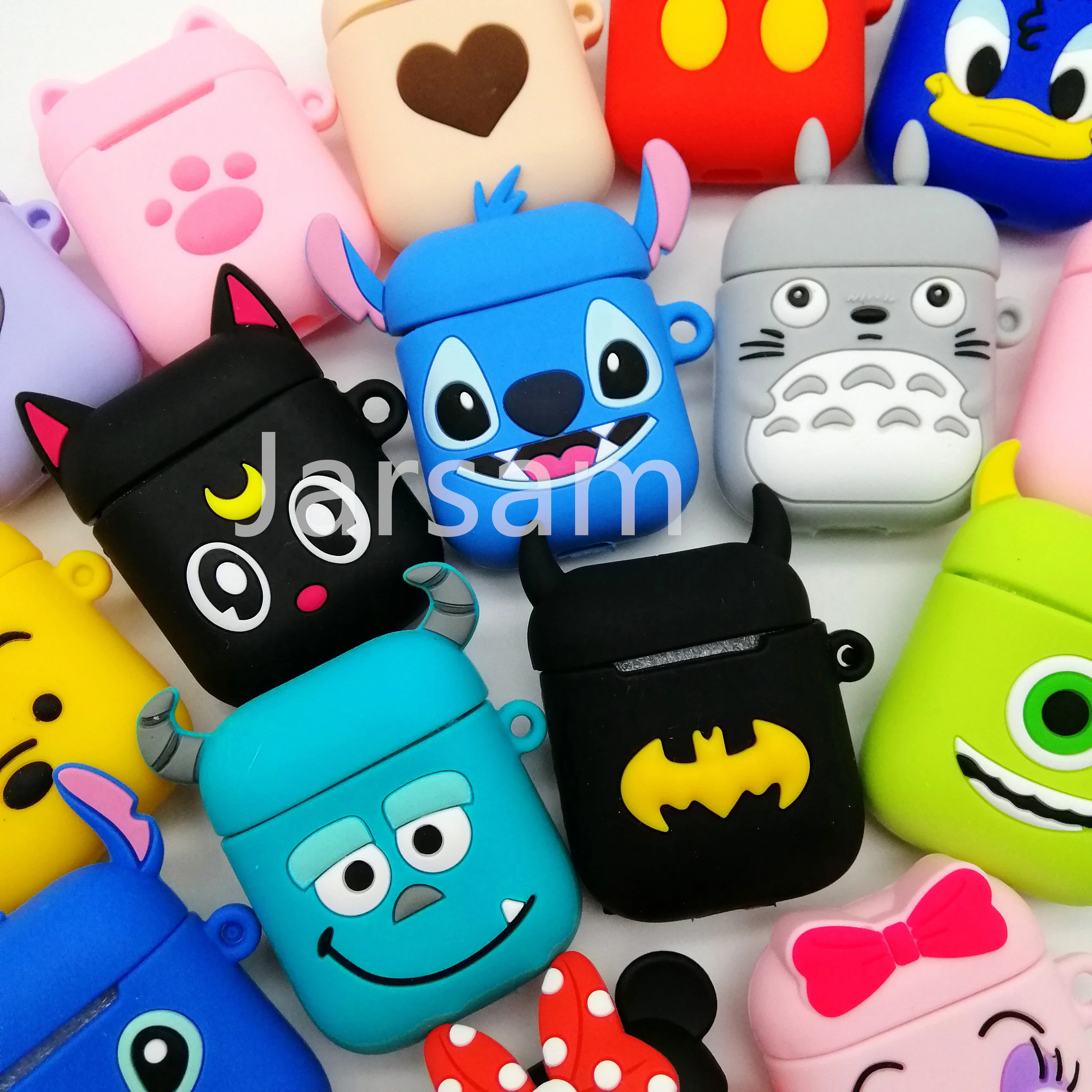 Cute Cartoon Wireless Earphone Case For Apple AirPods 2 Silicone Charging Headphones Case for Airpods Protective Cover