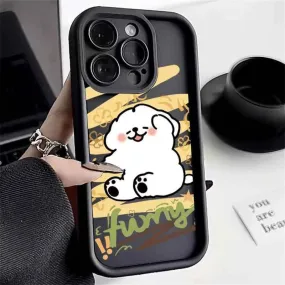 Cute Phone Cases For Galaxy A14, A34, A54, A13, A33, A53, A32, A52, S24, S23 Ultra, S22 Plus, and S21 FE - Dog Silicone Cover - TSP240