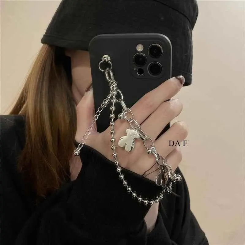 Cute Phone Cases For iPhone 14 13 11 12 Pro Max X XR XS Max 7 8 Plus Luxury Butterfly Chain Bumper Silicone Black Back Cover