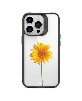 DailyObjects Clear Sunflower Black Hybrid Clear Case Cover For iPhone 13 Pro Max