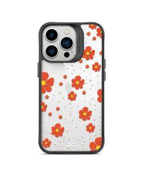 DailyObjects Orange Cosmos Black Hybrid Clear Phone Case Cover For iPhone 14 Pro