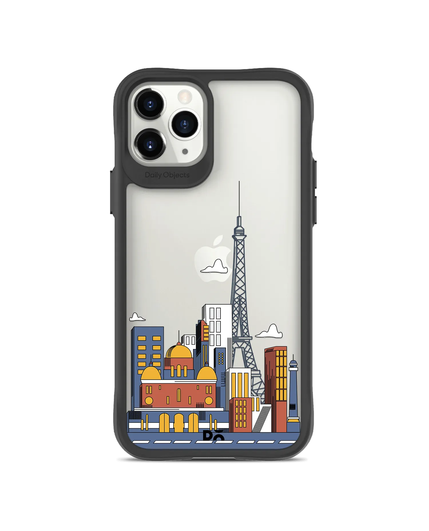 DailyObjects Paris Skyline Black Hybrid Clear Case Cover For iPhone 11 Pro Max