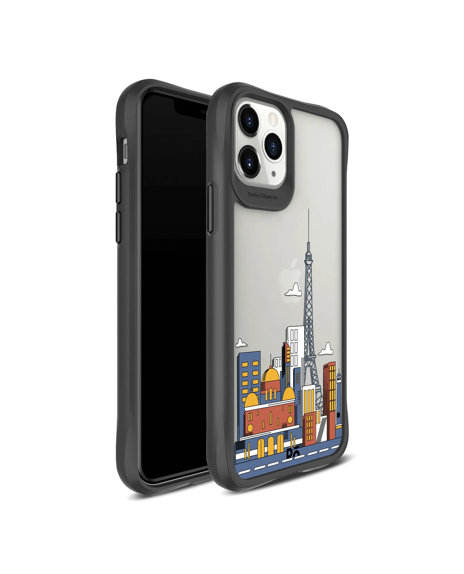 DailyObjects Paris Skyline Black Hybrid Clear Case Cover For iPhone 11 Pro Max