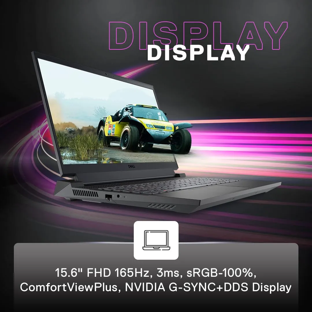 Dell G15 5530 Gaming Laptop, Intel i9-13900HX,16GB DDR5,1TB SSD,NVIDIA RTX 4060-8GB GDDR6, 15.6" (39.62cm) FHD 165Hz,NVIDIA G-SYNC DDS Display,Win 11, Backlit Keyboard 4-Zone,Dark Shadow Gray, 2.65 Kg