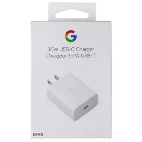 Demo Packaging - Google (30W) USB-C Single Port Fast-Charging Adapter - White