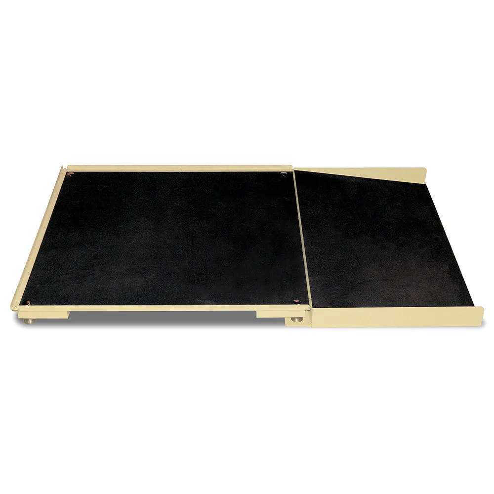 Detecto 3' x 3' Floor Scale with Ramp and MV1 Indicator - Black, 1,000 lb x 0.2 lb