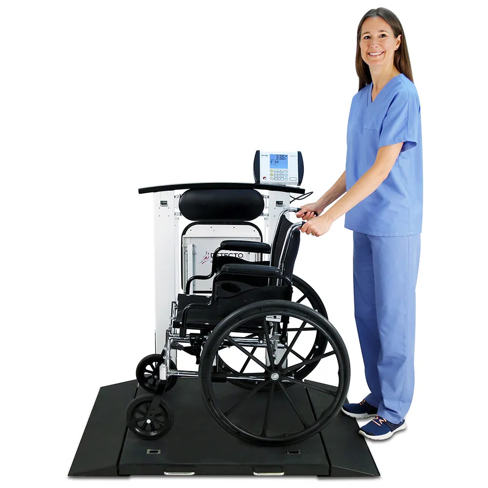 Detecto Portable Digital Wheelchair Scale with Fold-Down Seat, Folding Column